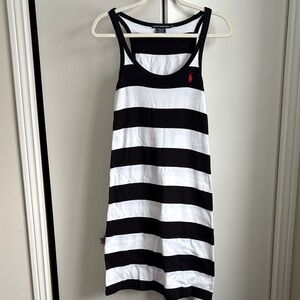 Ralph Lauren Black and White Striped Tank Dress